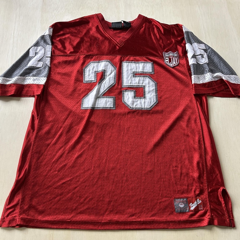 Y2K Eljay Football Jersey Shirt Mens 2XLT #25 Mesh Throwback Classics Athletic